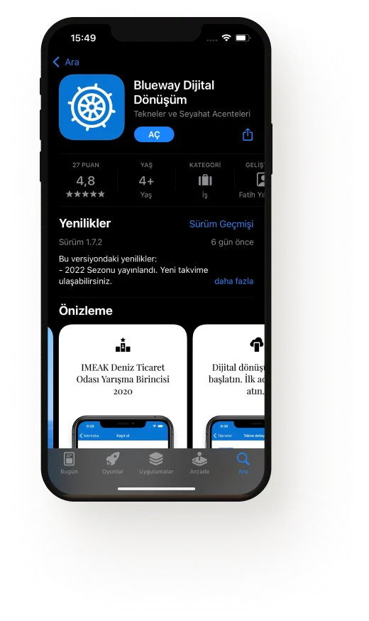 App Store'da Blueway Dijital Dönüşüm sayfası